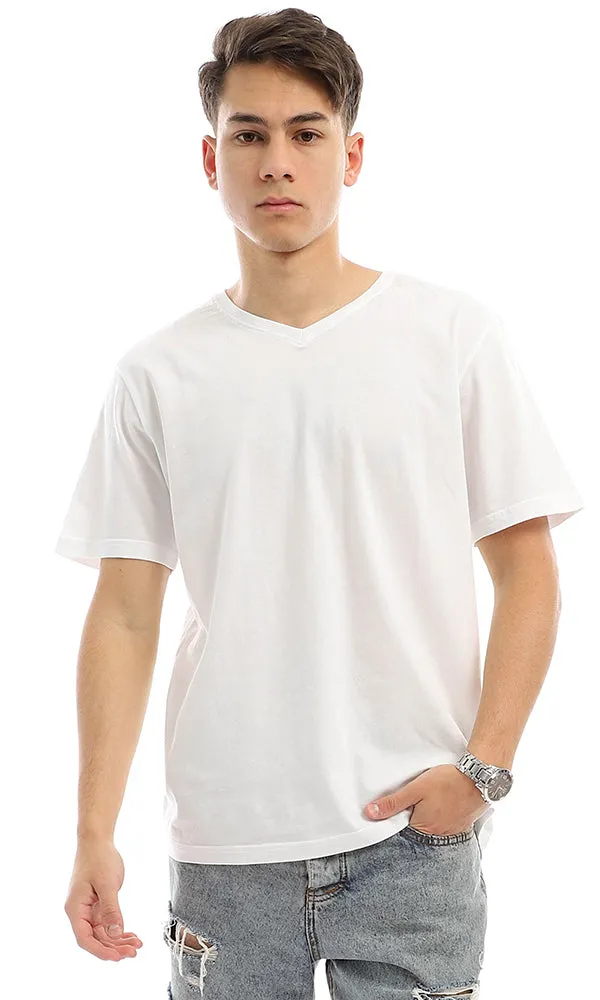 21218 Basic V-Neck T-Shirt-Short Sleeves (MST)