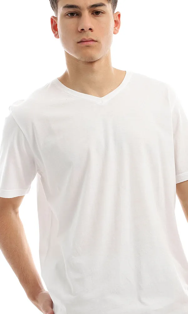 21218 Basic V-Neck T-Shirt-Short Sleeves (MST)