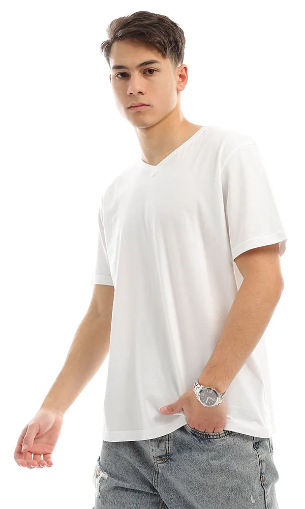 21218 Basic V-Neck T-Shirt-Short Sleeves (MST)