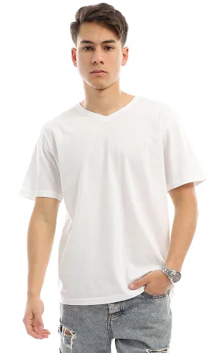 21218 Basic V-Neck T-Shirt-Short Sleeves (MST)
