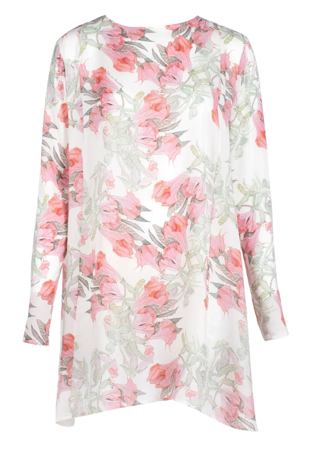 Anita Silk Dress in Angels Trumpet
