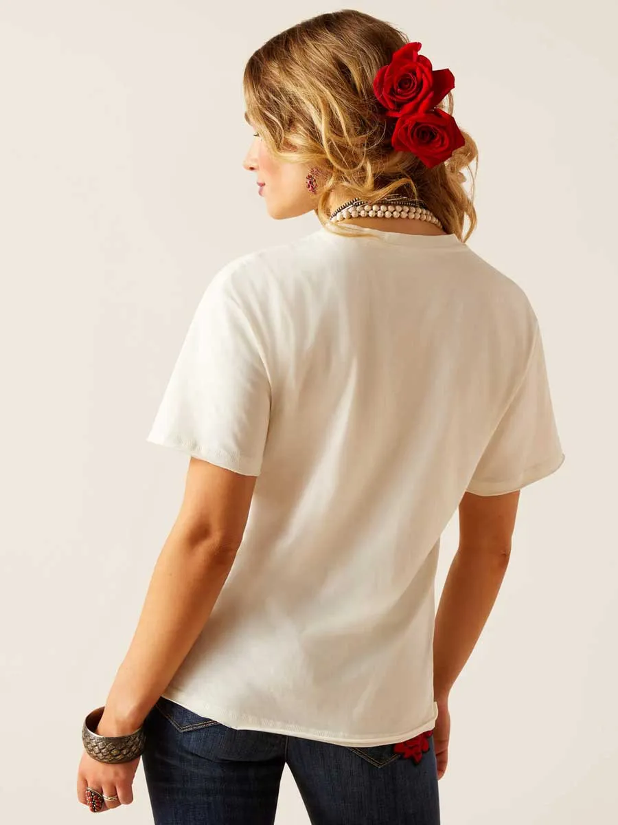 ARIAT Happy Trails Rodeo Quincy T-Shirt - Womens - Vanilla Ice