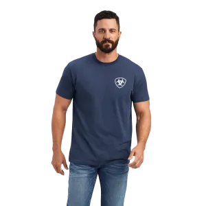 Ariat Men's Navy Heather Short Sleeve Shirt