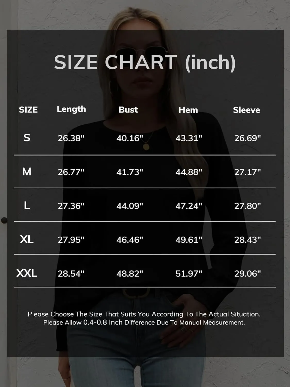ATHMILE Long Sleeve Tops for Women 2025 Spring Fashion T Shirts for Women Crewneck Casual Loose Shirts Basic Tee