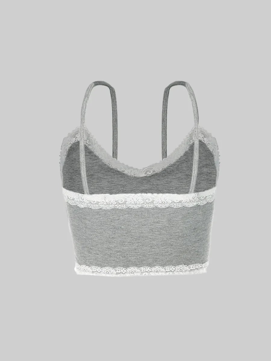 Basic Lace V-Neck Camisole Top