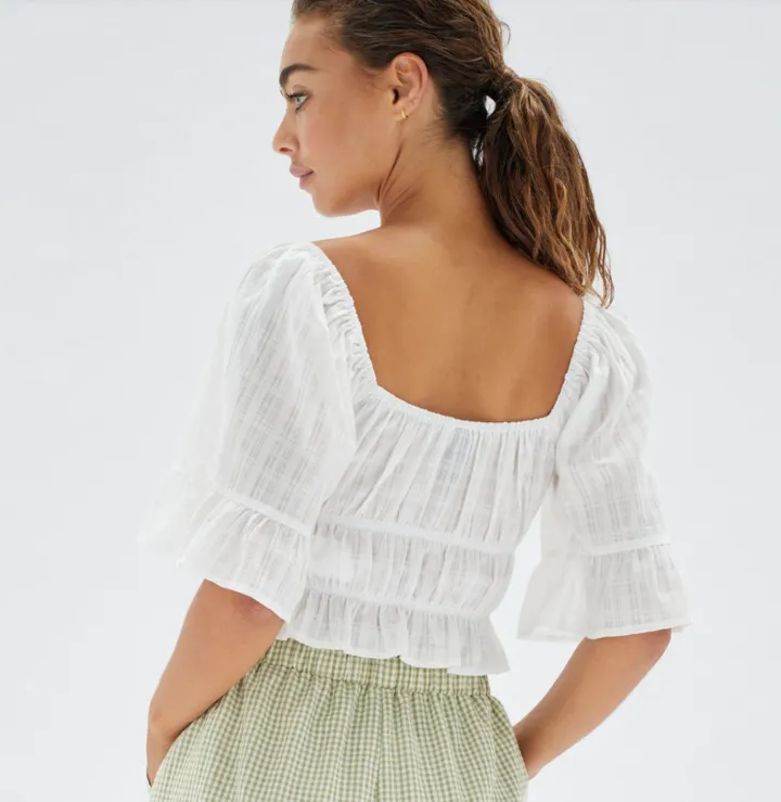 Bermuda Peasant Top