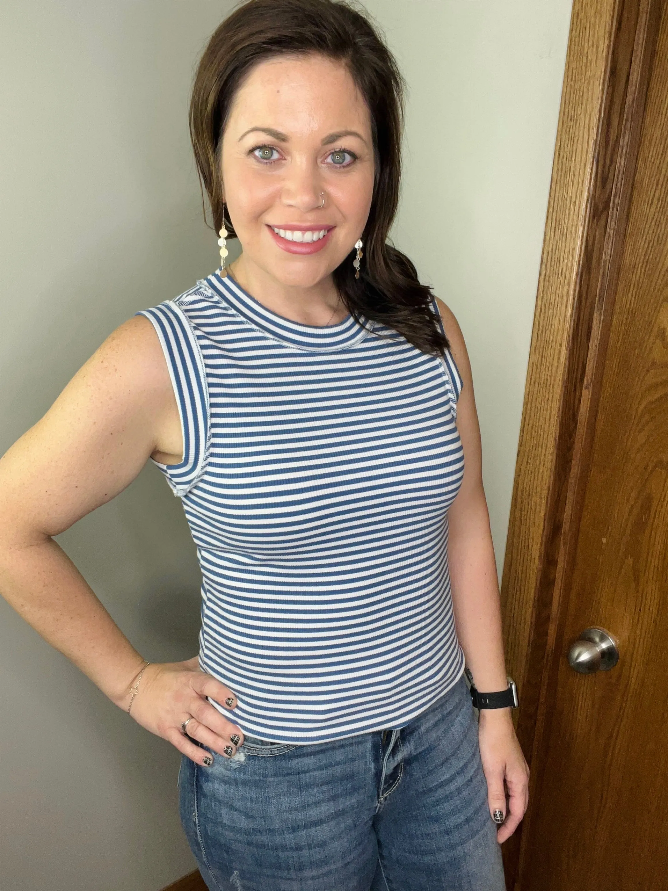 Bianca Basic Stripe Ribbed Tanks FINAL SALE