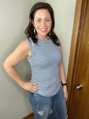 Bianca Basic Stripe Ribbed Tanks FINAL SALE