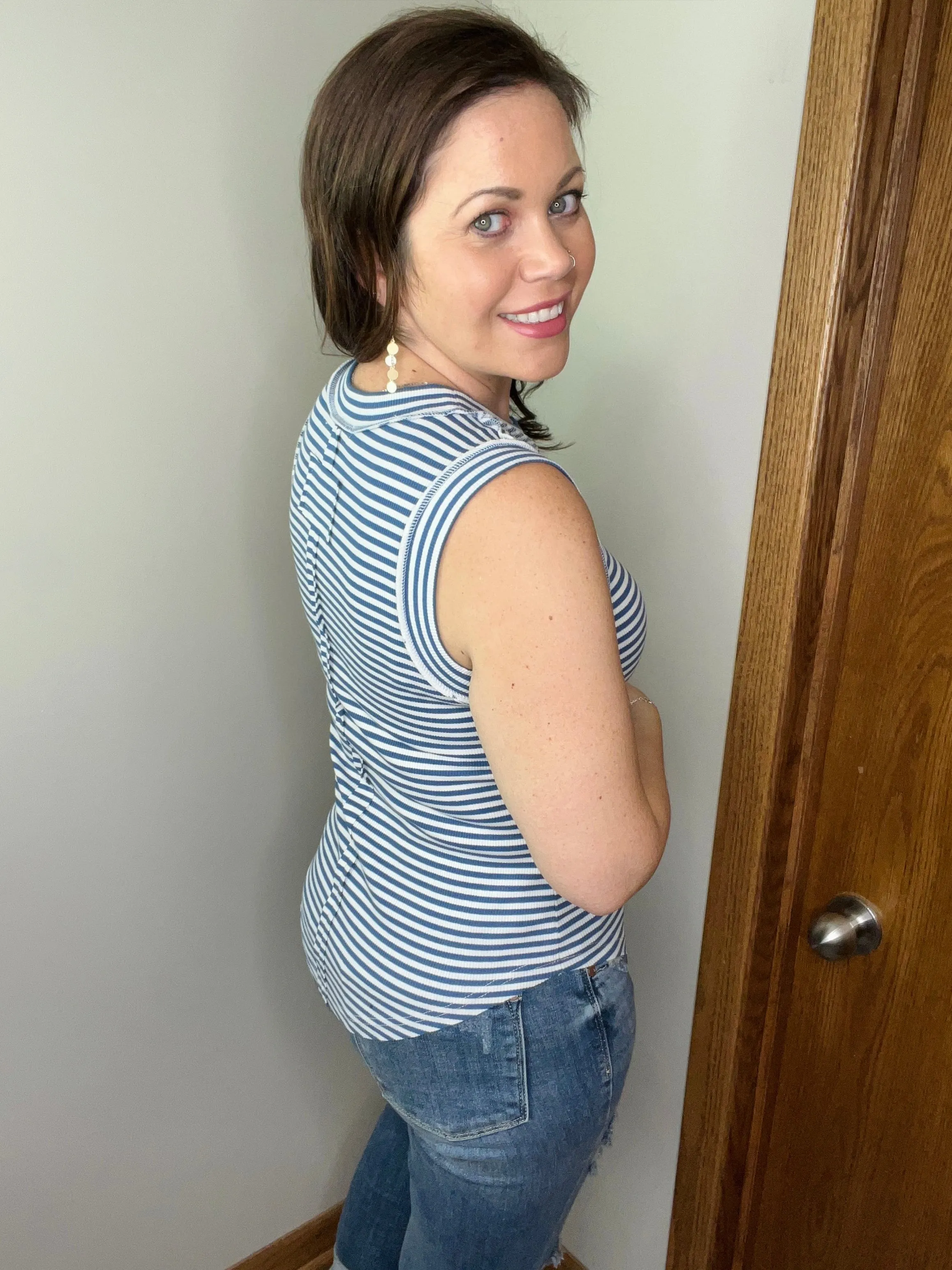 Bianca Basic Stripe Ribbed Tanks FINAL SALE