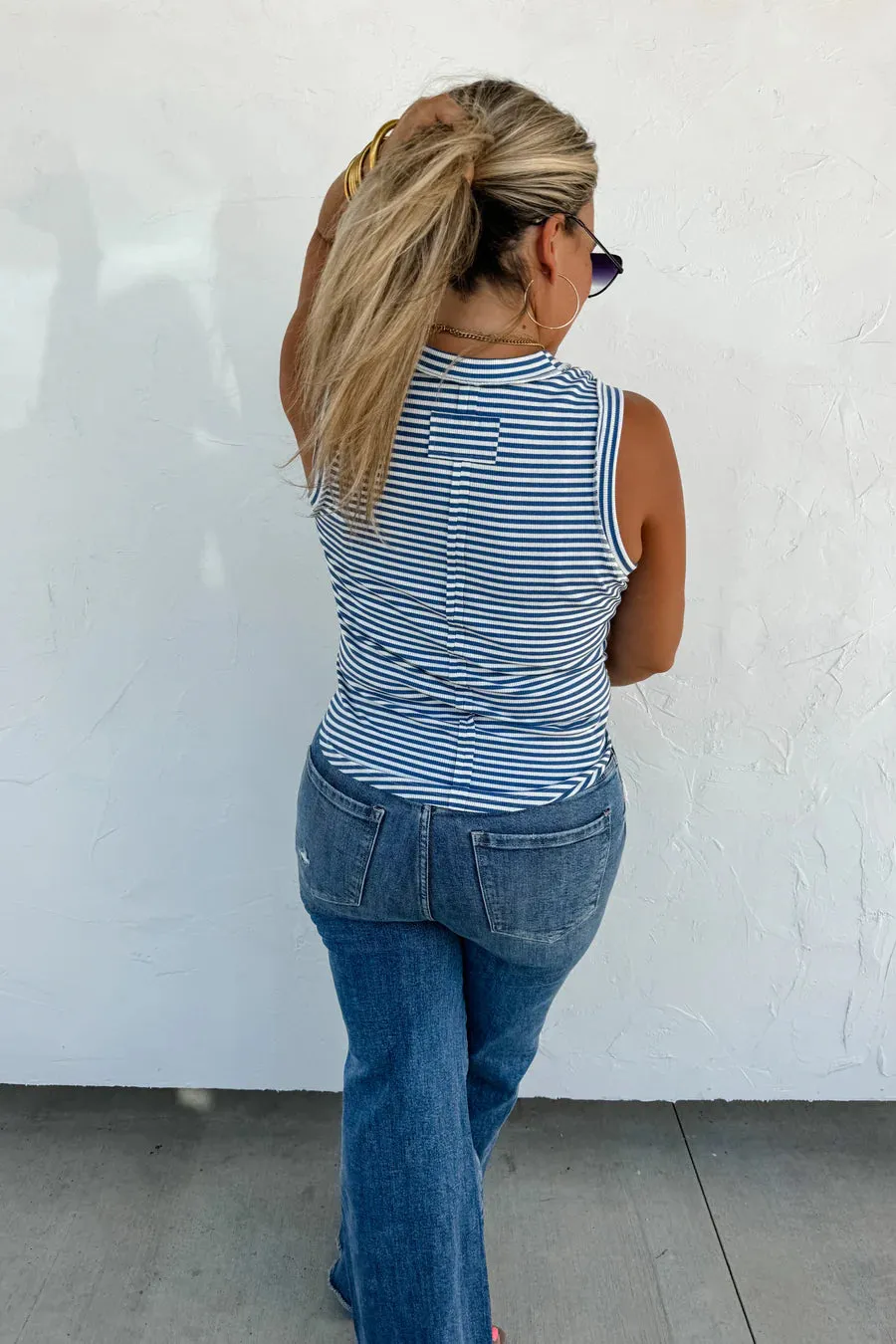 Bianca Basic Stripe Ribbed Tanks FINAL SALE