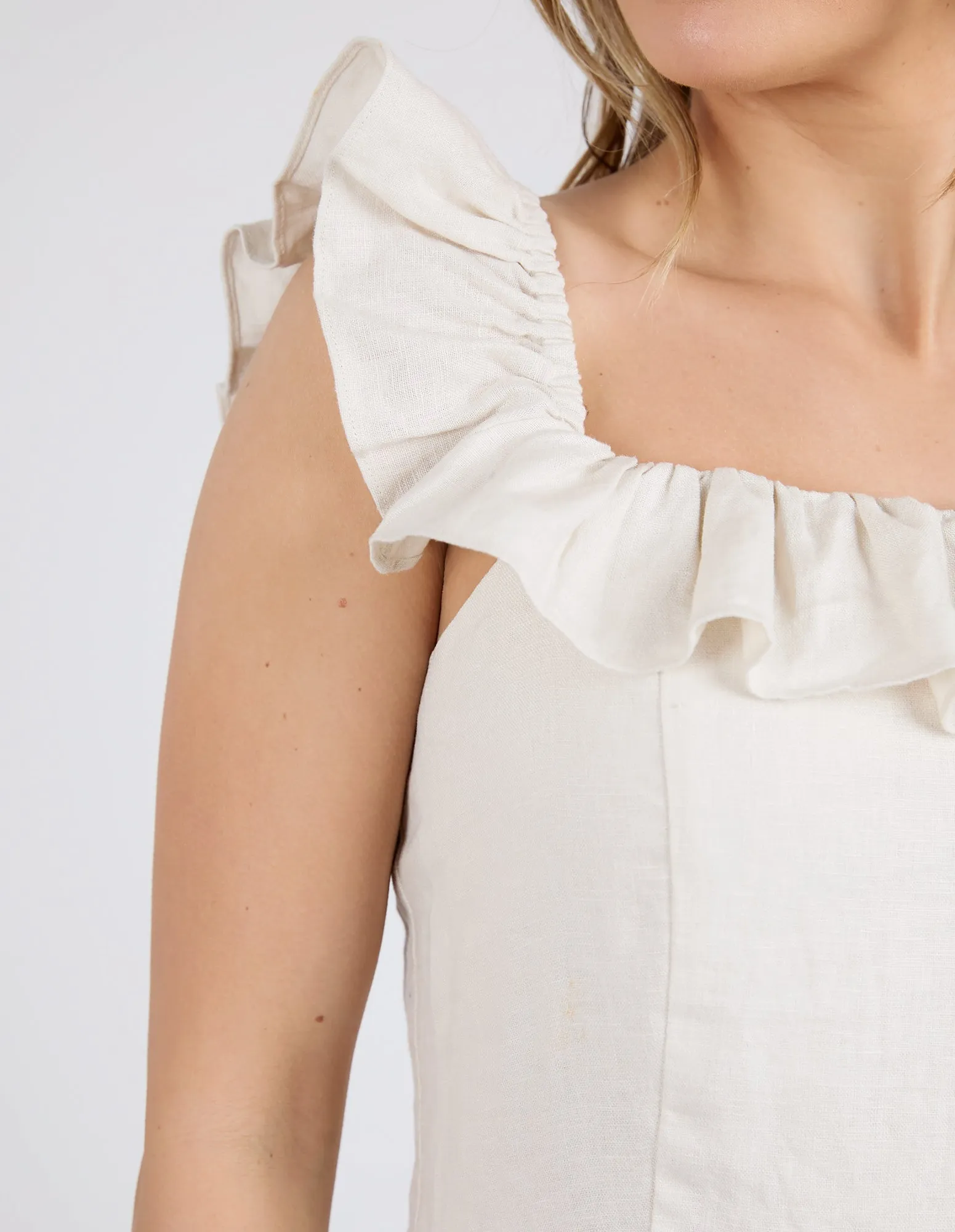 Bonifacio Dress - Oatmeal Linen