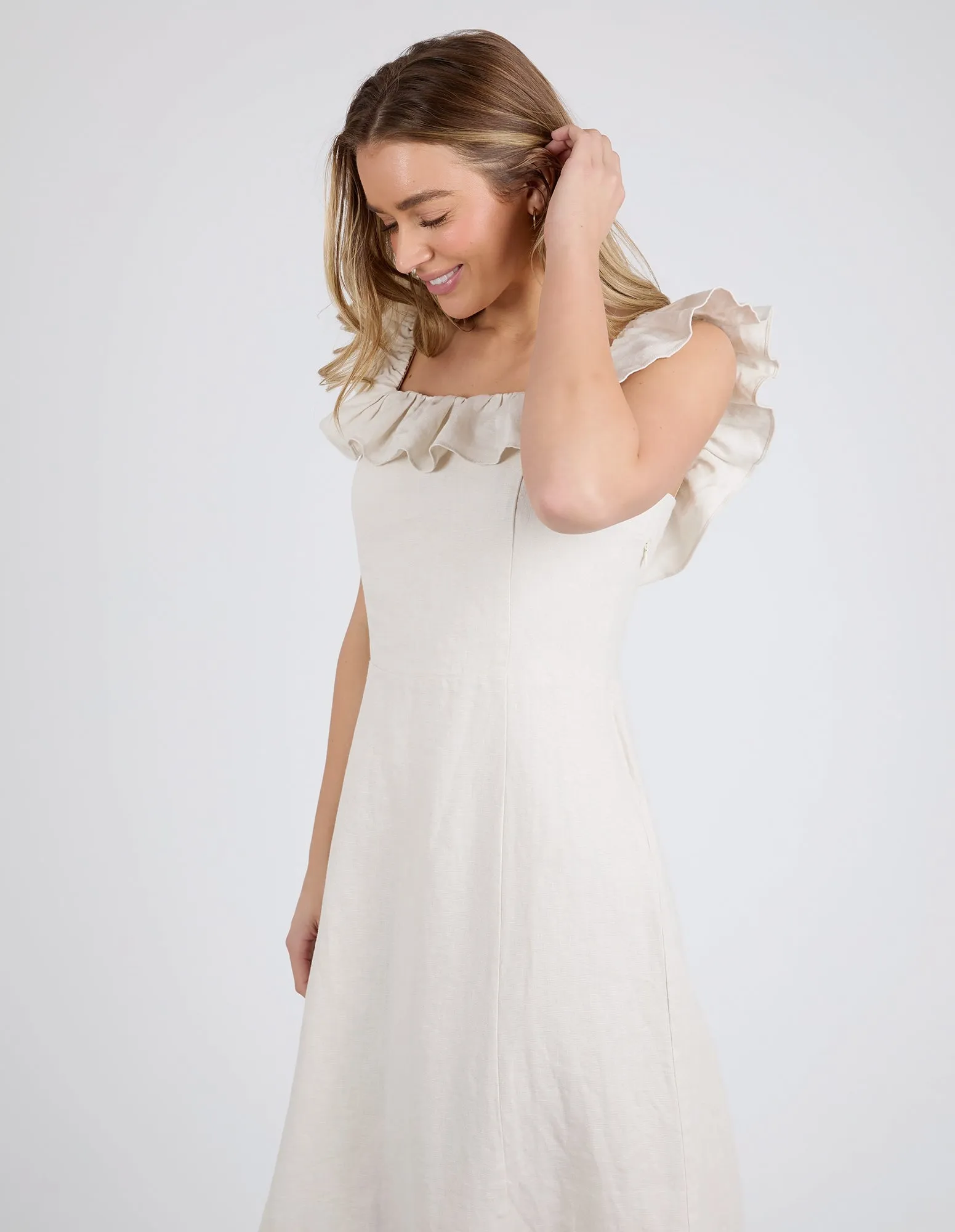 Bonifacio Dress - Oatmeal Linen