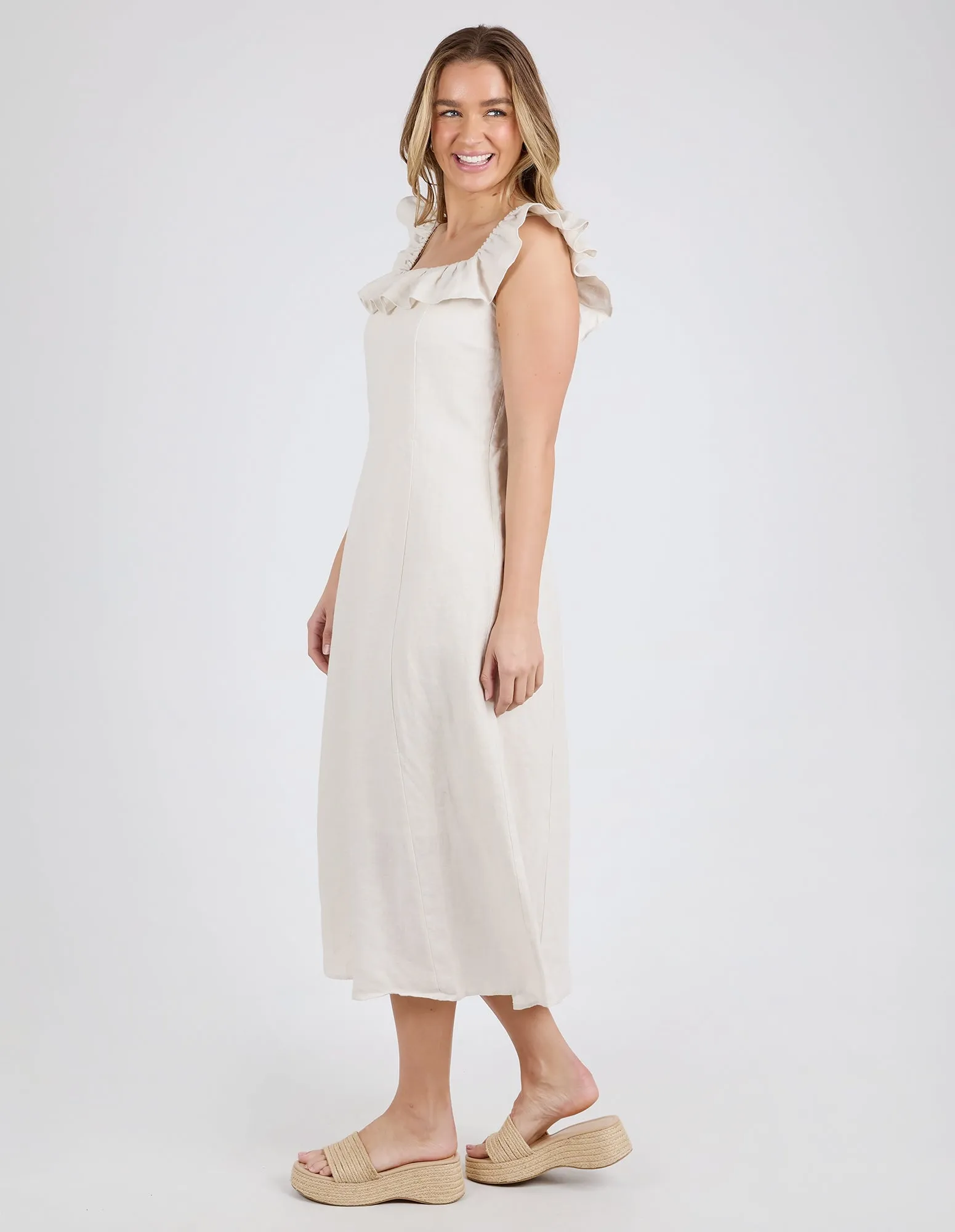 Bonifacio Dress - Oatmeal Linen