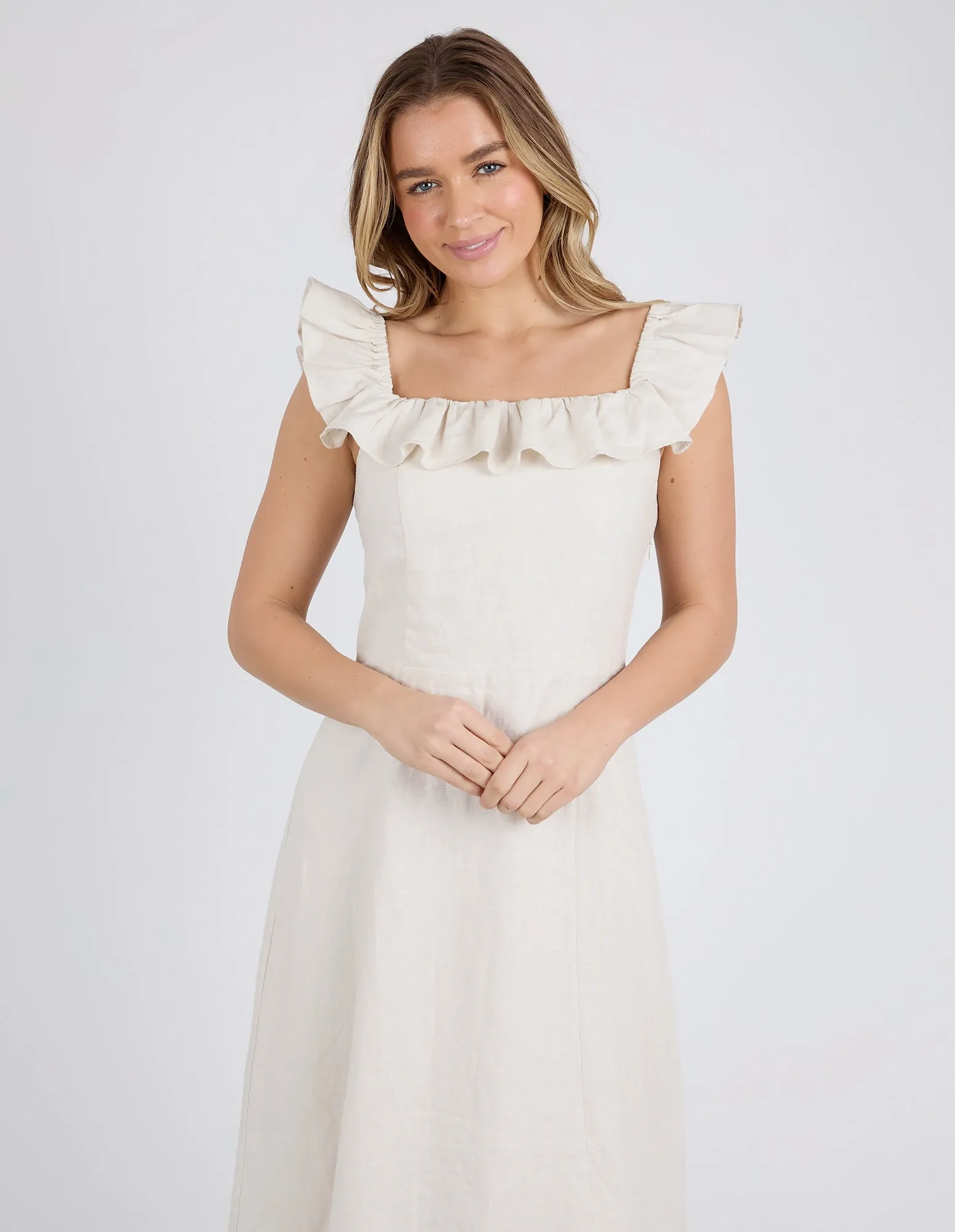 Bonifacio Dress - Oatmeal Linen