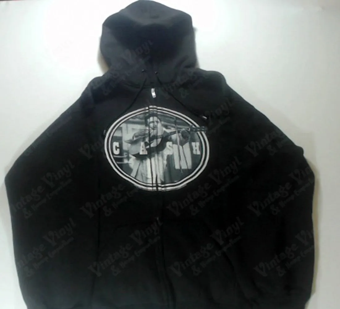 Cash, Johnny - In Circle Pointing Guitar Zip-Up Hoodie