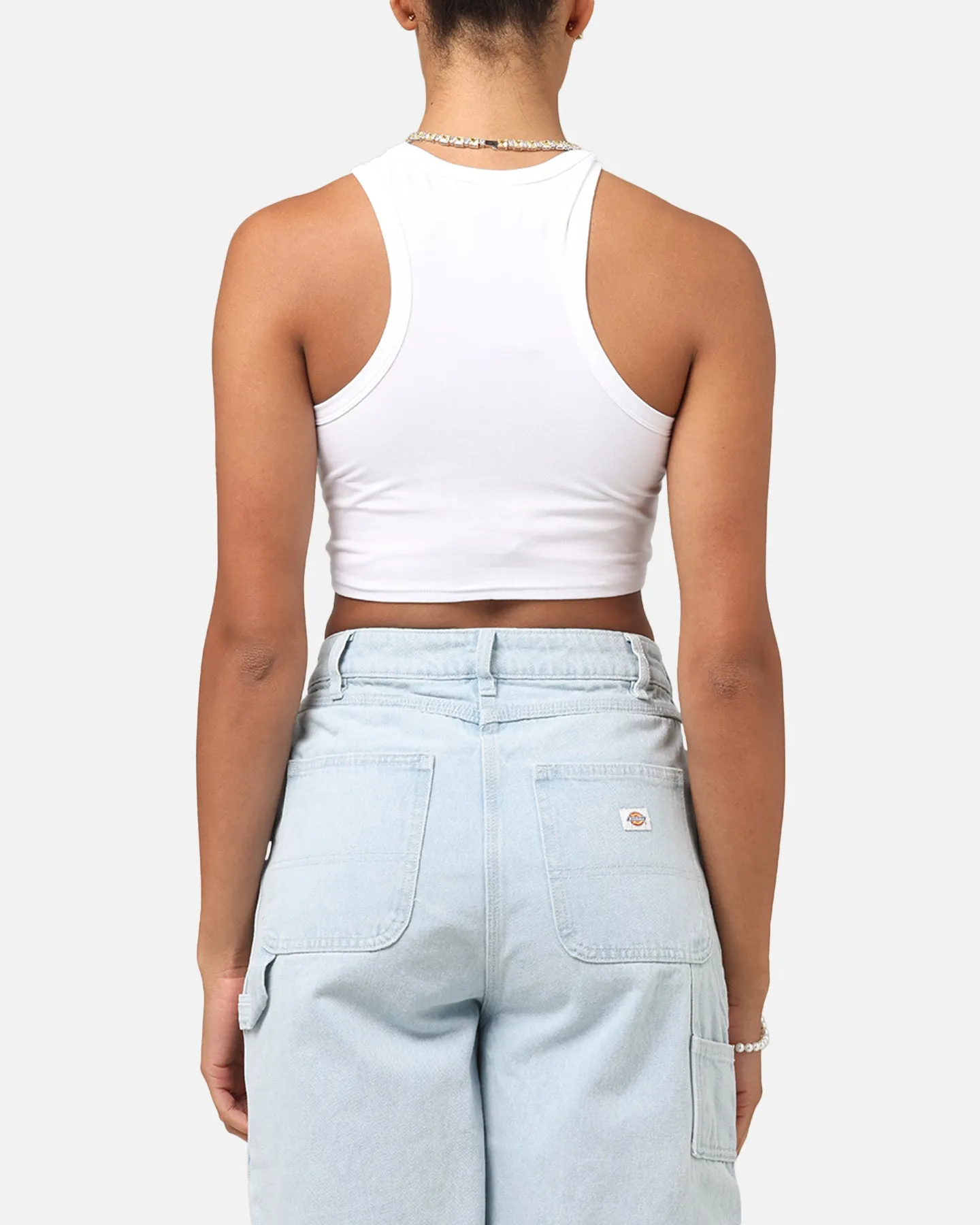 Dickies Women's Fire Boy Crop Tank White