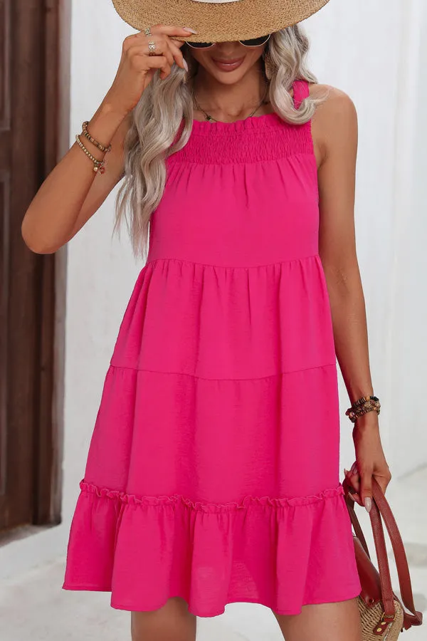 Fashion Printed Round Trendy Neck Casual Dress
