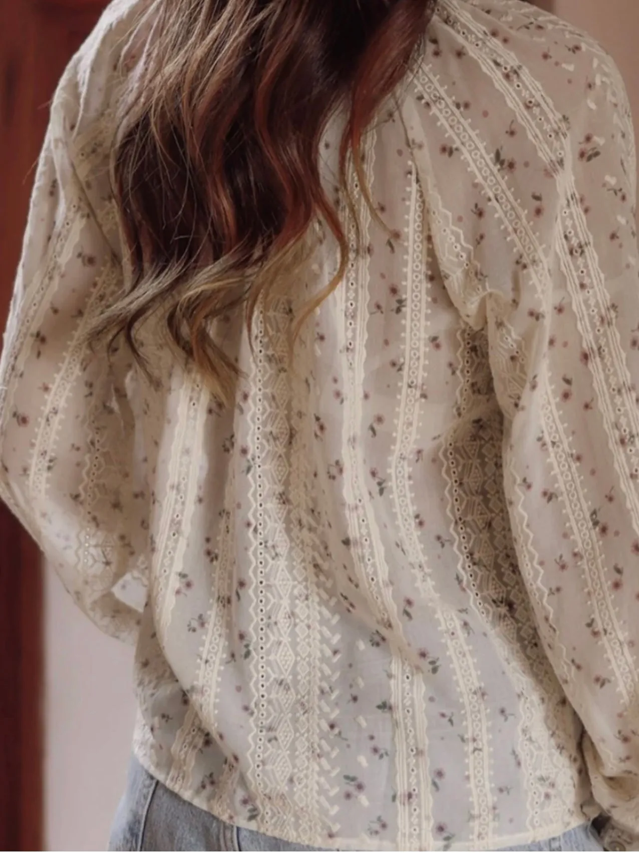 Forget Me Not Peasant Top