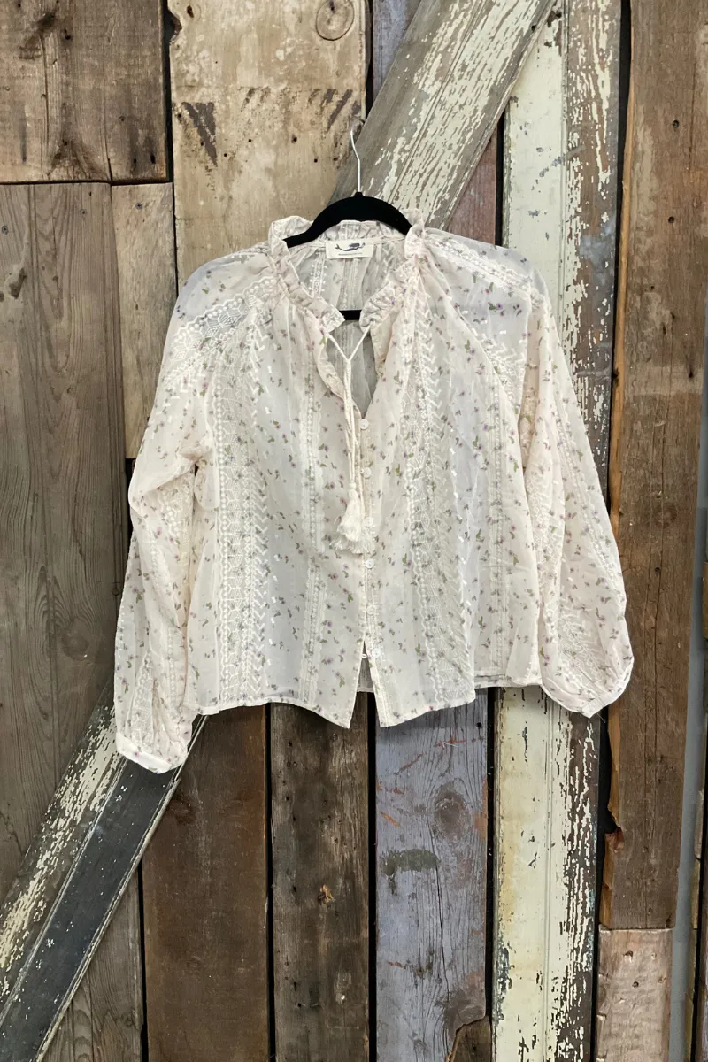 Forget Me Not Peasant Top