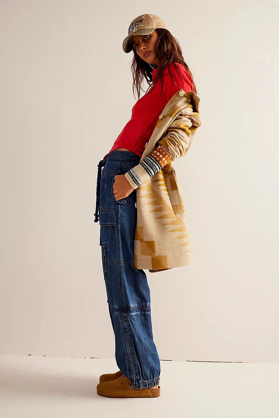 Free People We The Free Cozy Craft Cuff - Red Combo