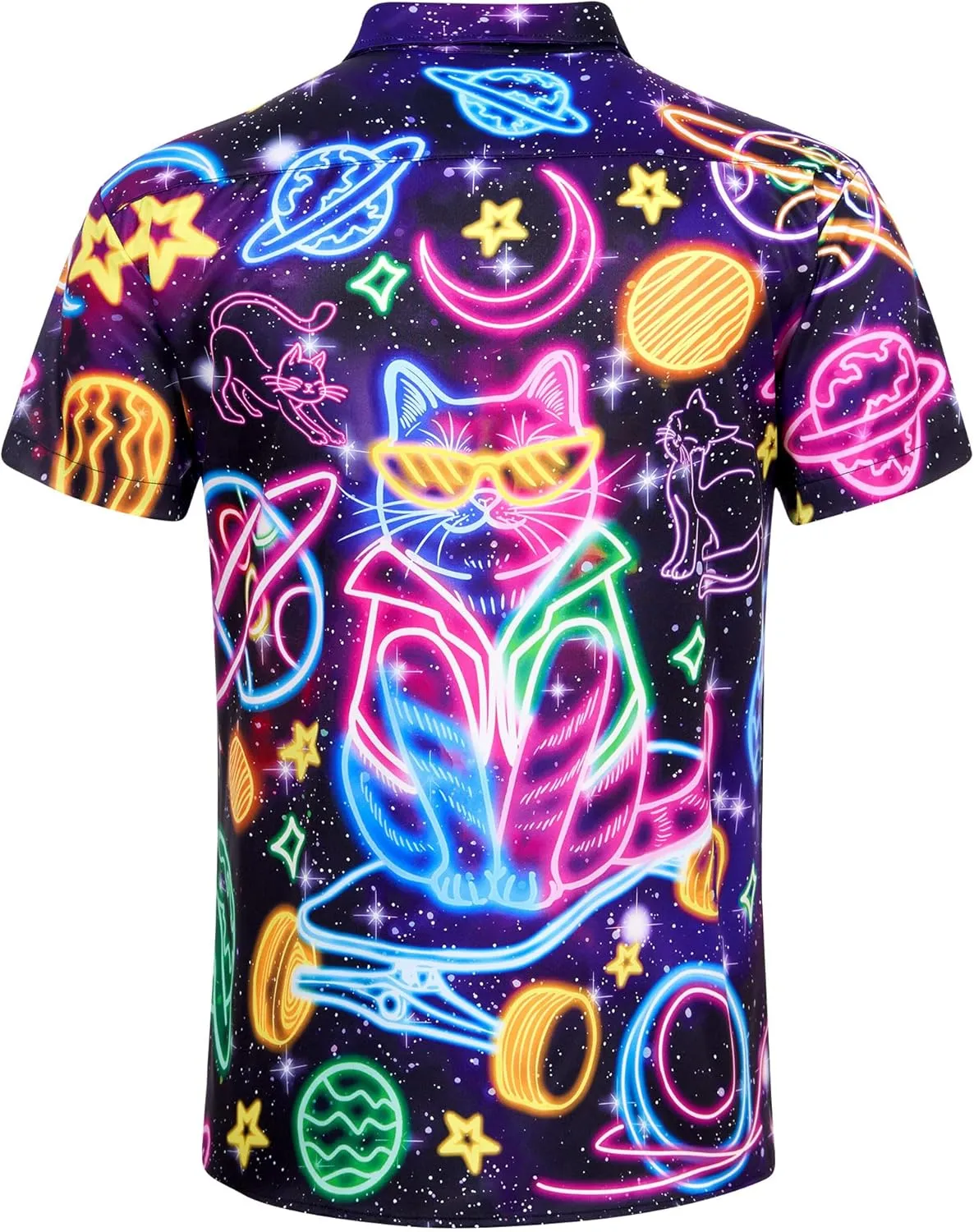 Goodstoworld Men's Novelty Hawaiian Button Down Shirts