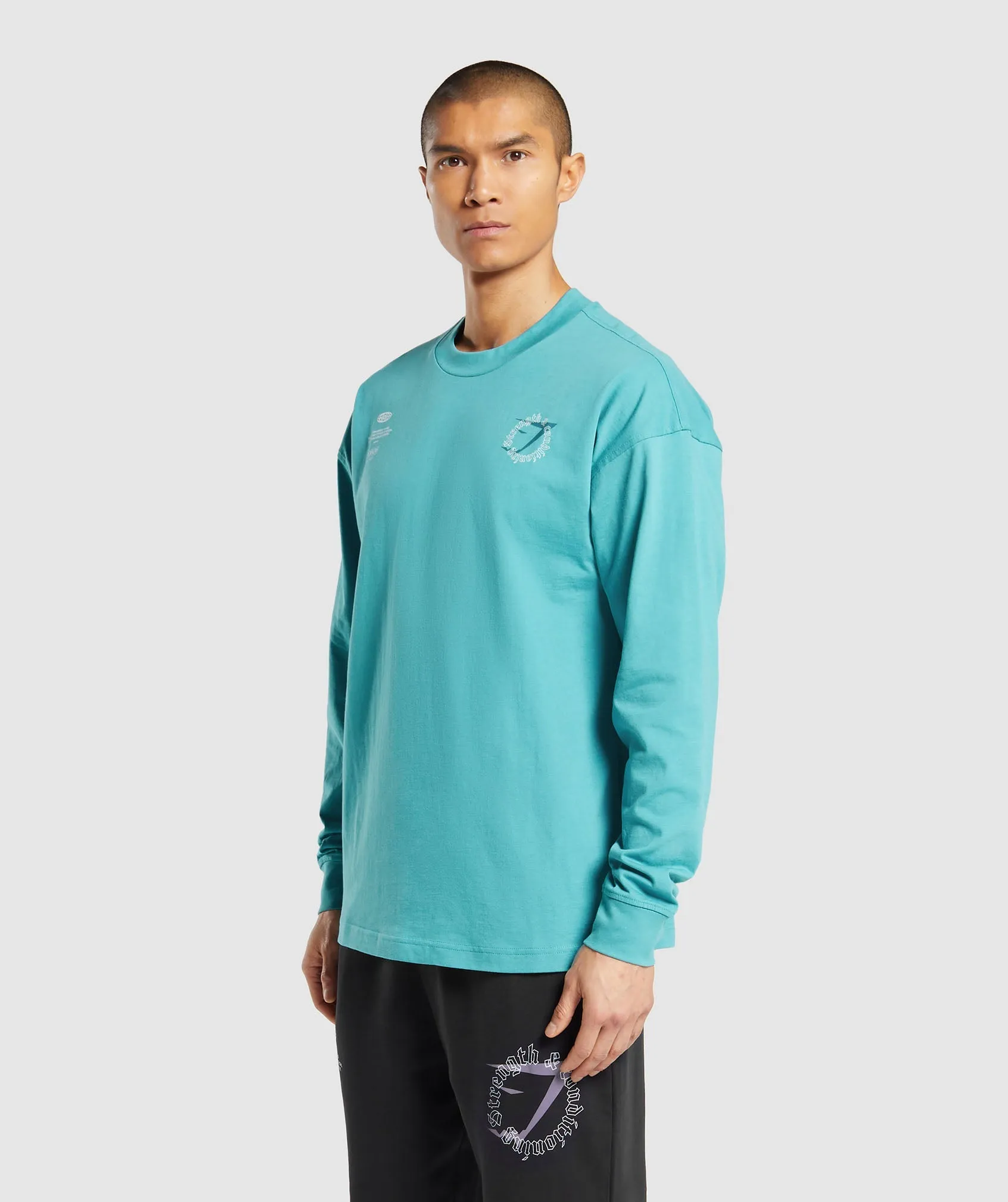 Gymshark Strength and Conditioning Long Sleeve T-Shirt - Artificial Teal