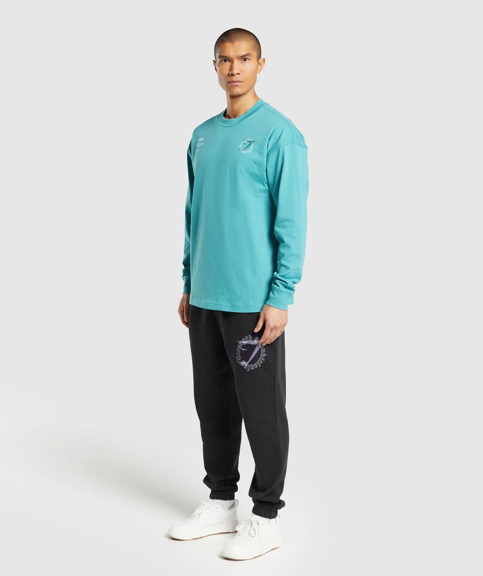 Gymshark Strength and Conditioning Long Sleeve T-Shirt - Artificial Teal