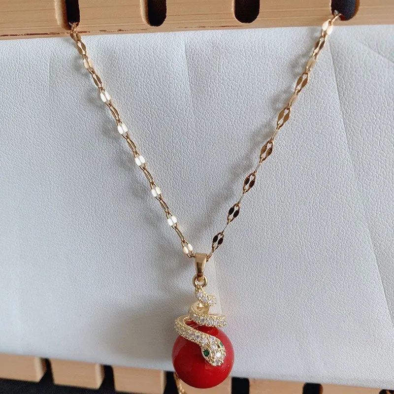 HOT SALE 49% OFFGold Plated Snake Pearl Earrings