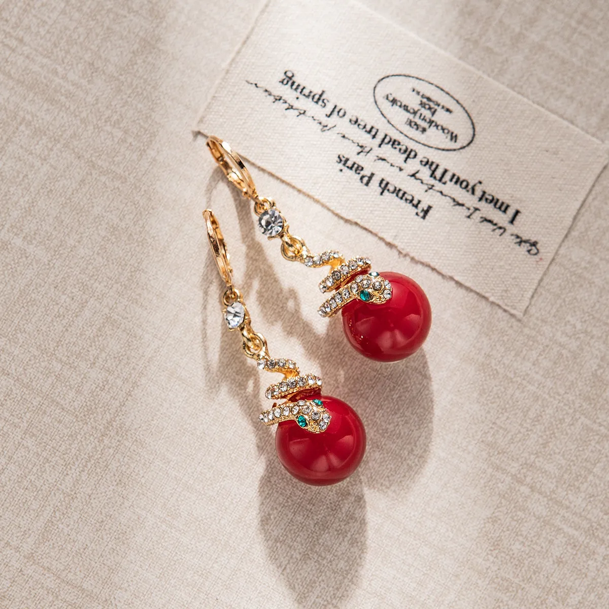 HOT SALE 49% OFFGold Plated Snake Pearl Earrings