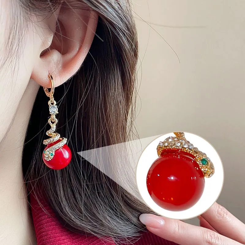 HOT SALE 49% OFFGold Plated Snake Pearl Earrings