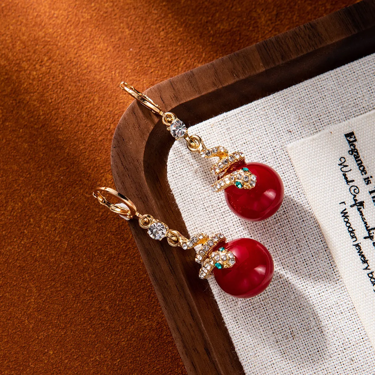 HOT SALE 49% OFFGold Plated Snake Pearl Earrings