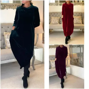 HOT SALE 49% OFFRound neck slimming long dress HOT SALE 49% OFFRound neck slimming long dress