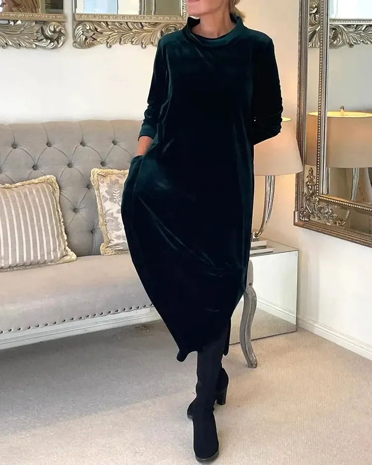 HOT SALE 49% OFFRound neck slimming long dress