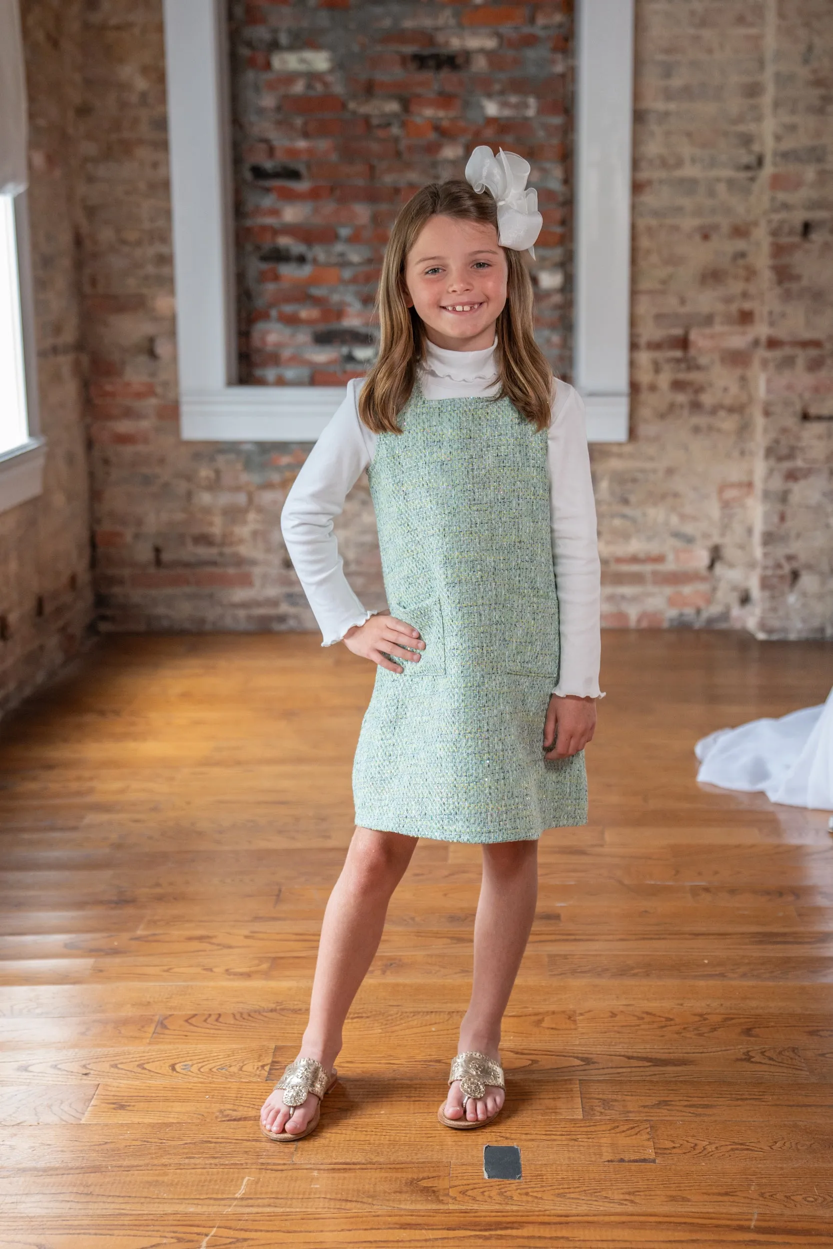 Jacey White Turtleneck with Ripple Edge Detail