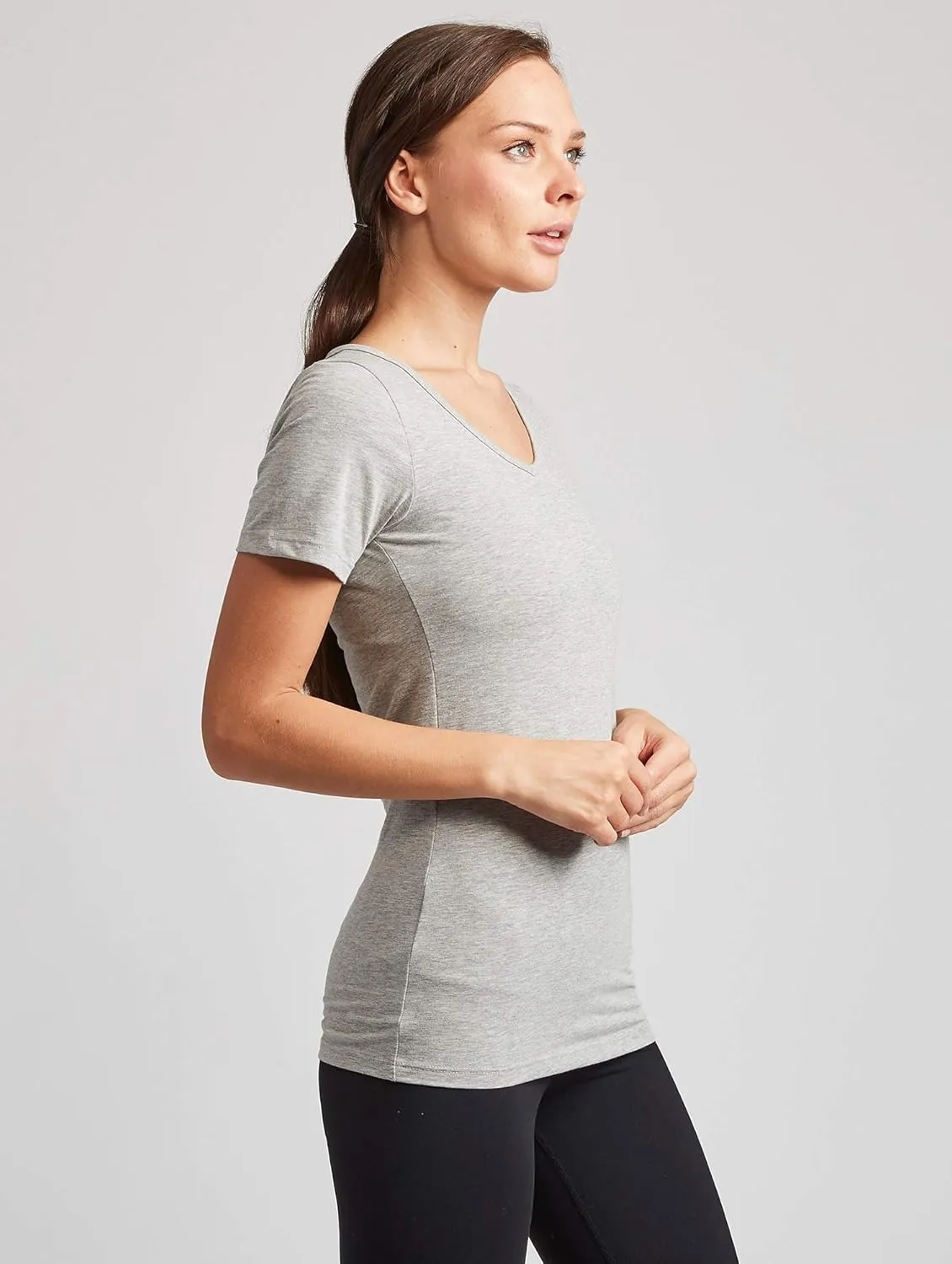 Kalon Women's 4-Pack V-Neck T-Shirt Base Layer