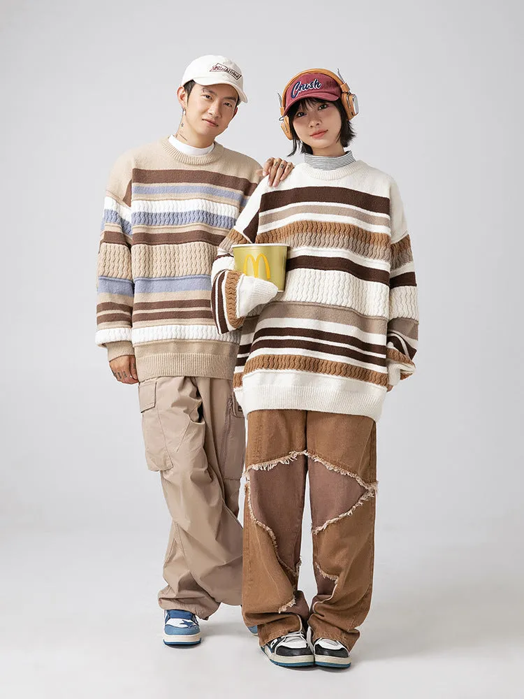 Men'S Stripes Knit Sweaters