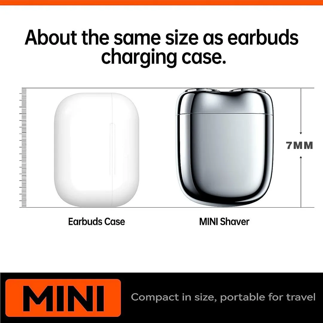 Mini USB oplaadbaar elektrisch scheerapparaat, waterdicht en compact voor mannen, ideaal voor thuis, in de auto en op reis