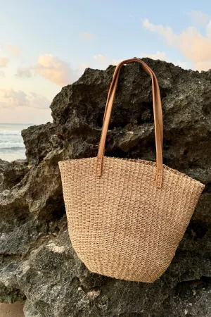 NAMASTE RATTAN BASKET - TAN