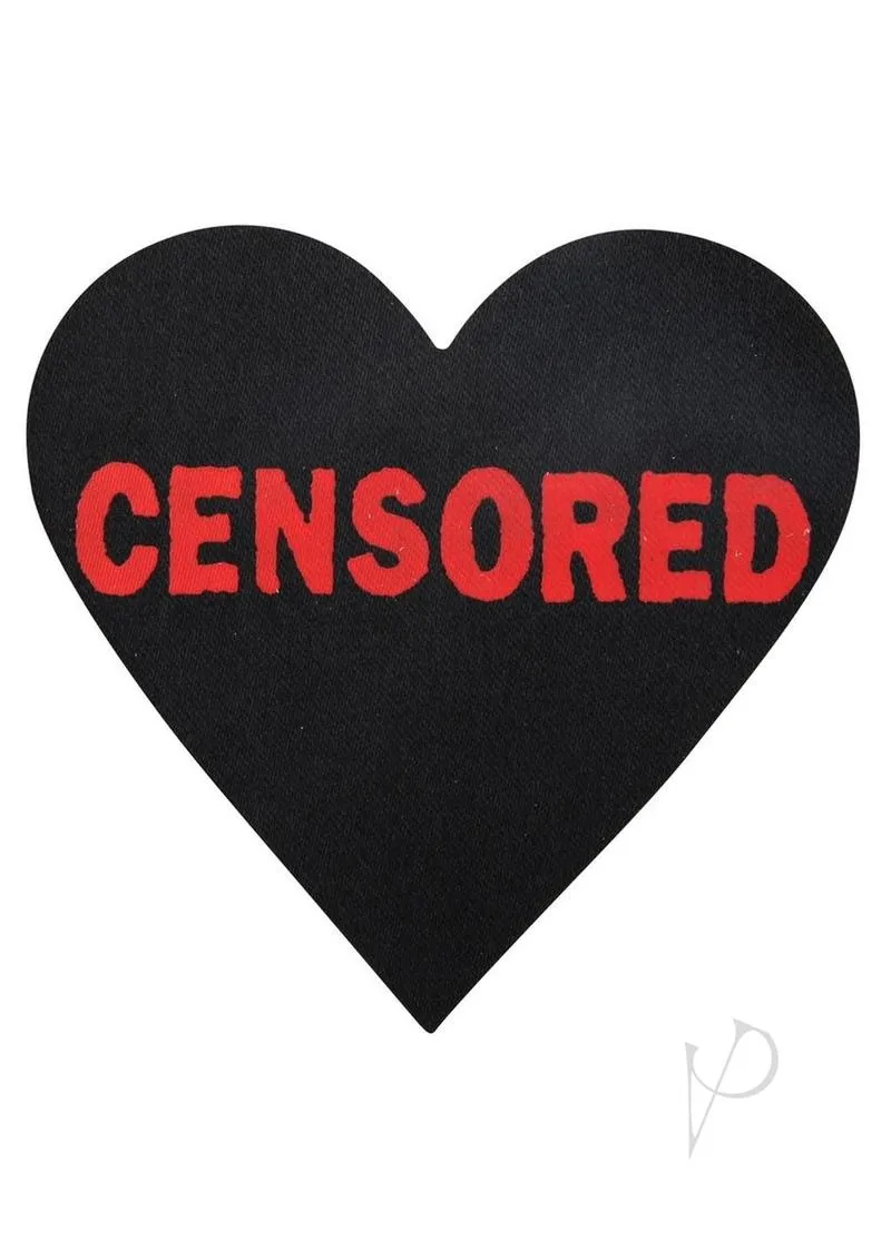 Peekaboo Censored Hearts and X Blk/red