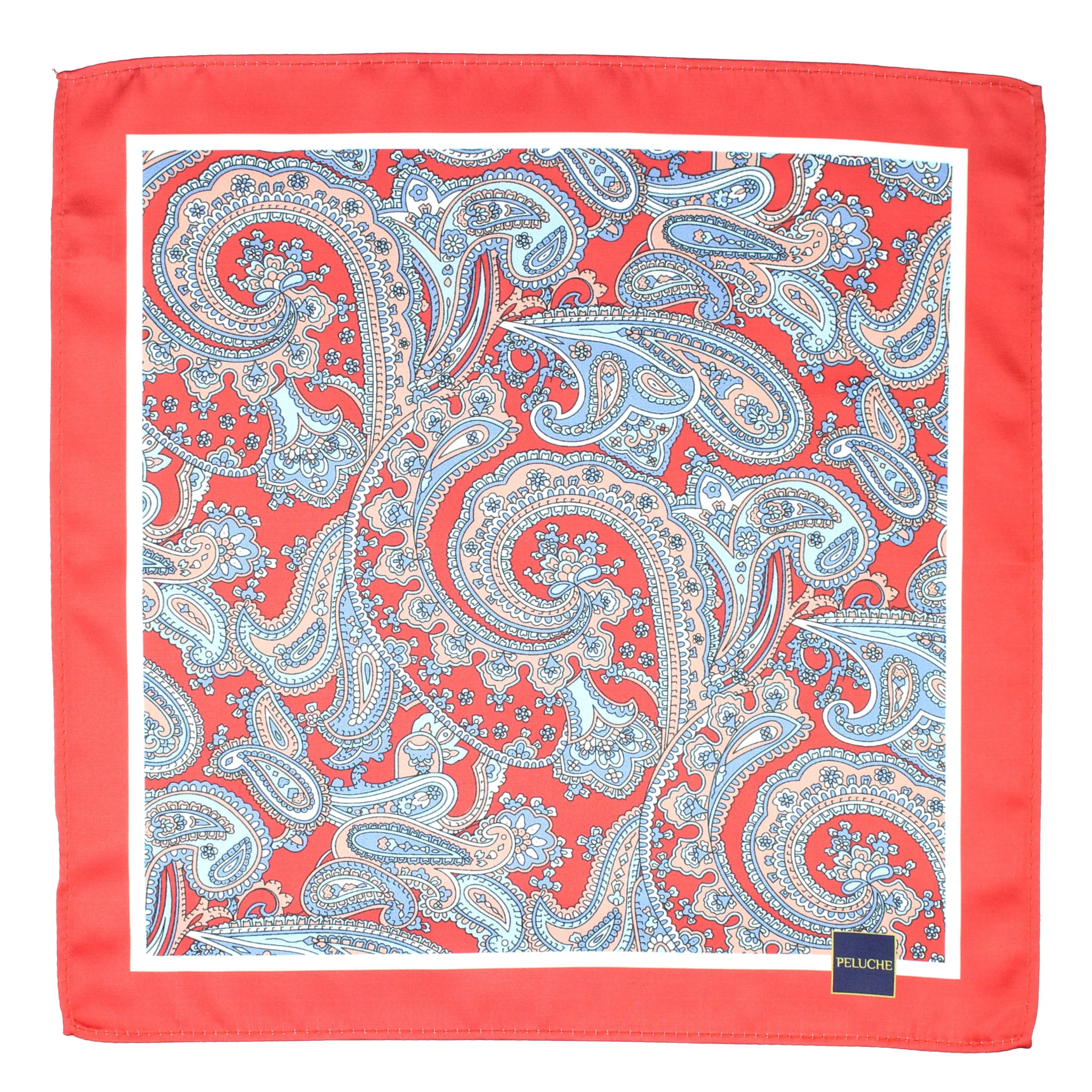 Peluche PolySilk Paisley Design Pocket Square For Men