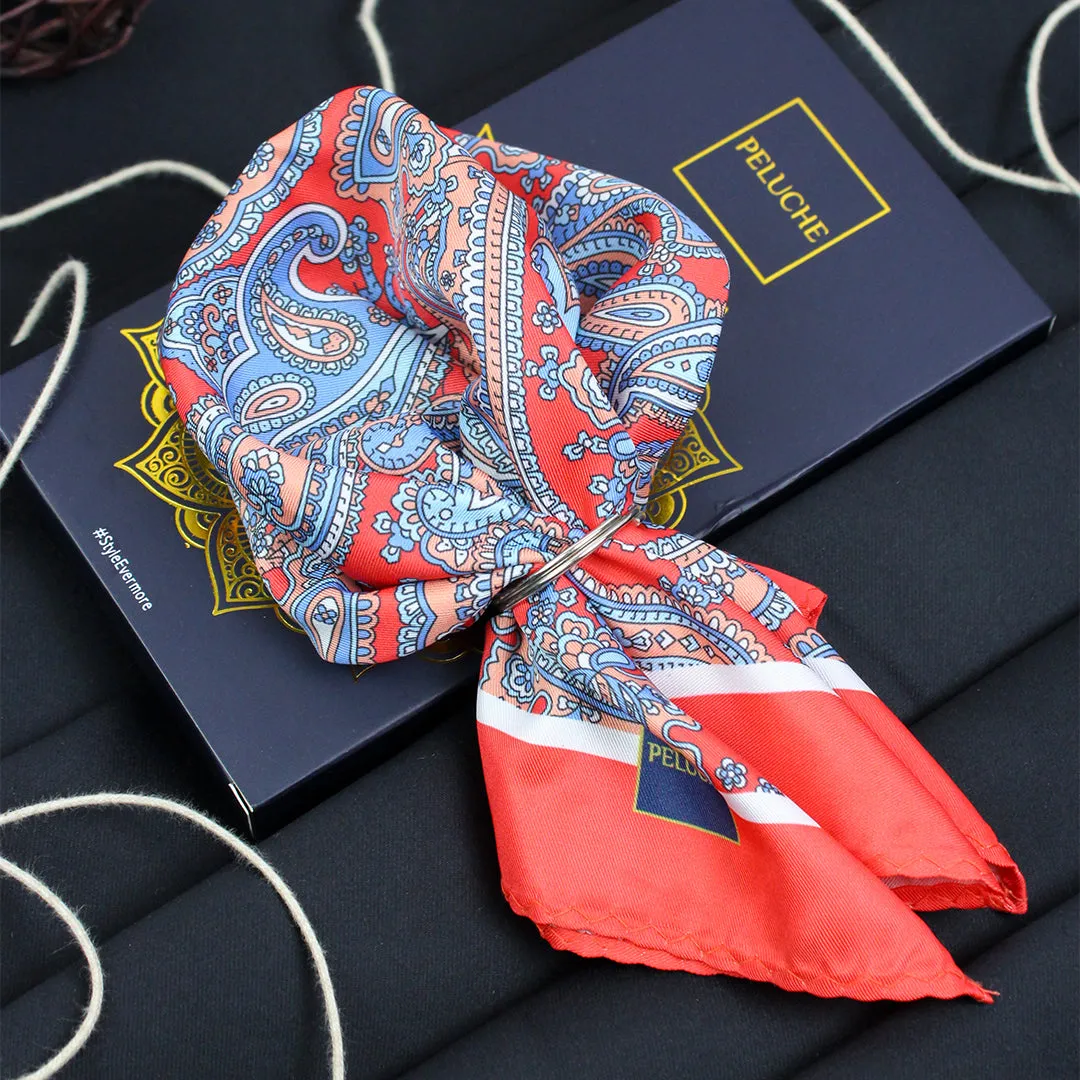 Peluche PolySilk Paisley Design Pocket Square For Men
