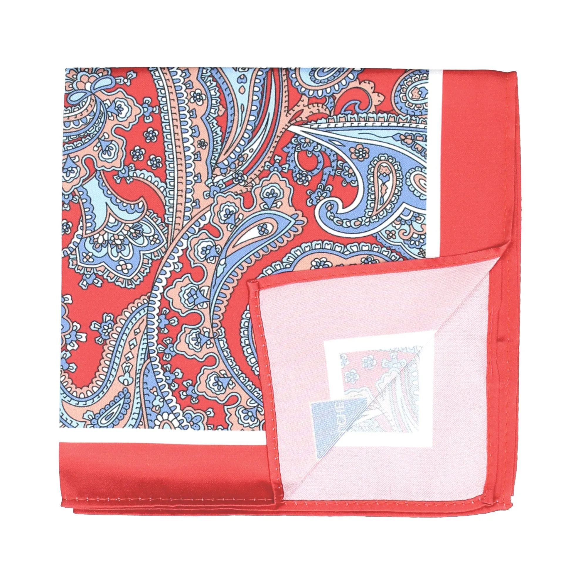 Peluche PolySilk Paisley Design Pocket Square For Men