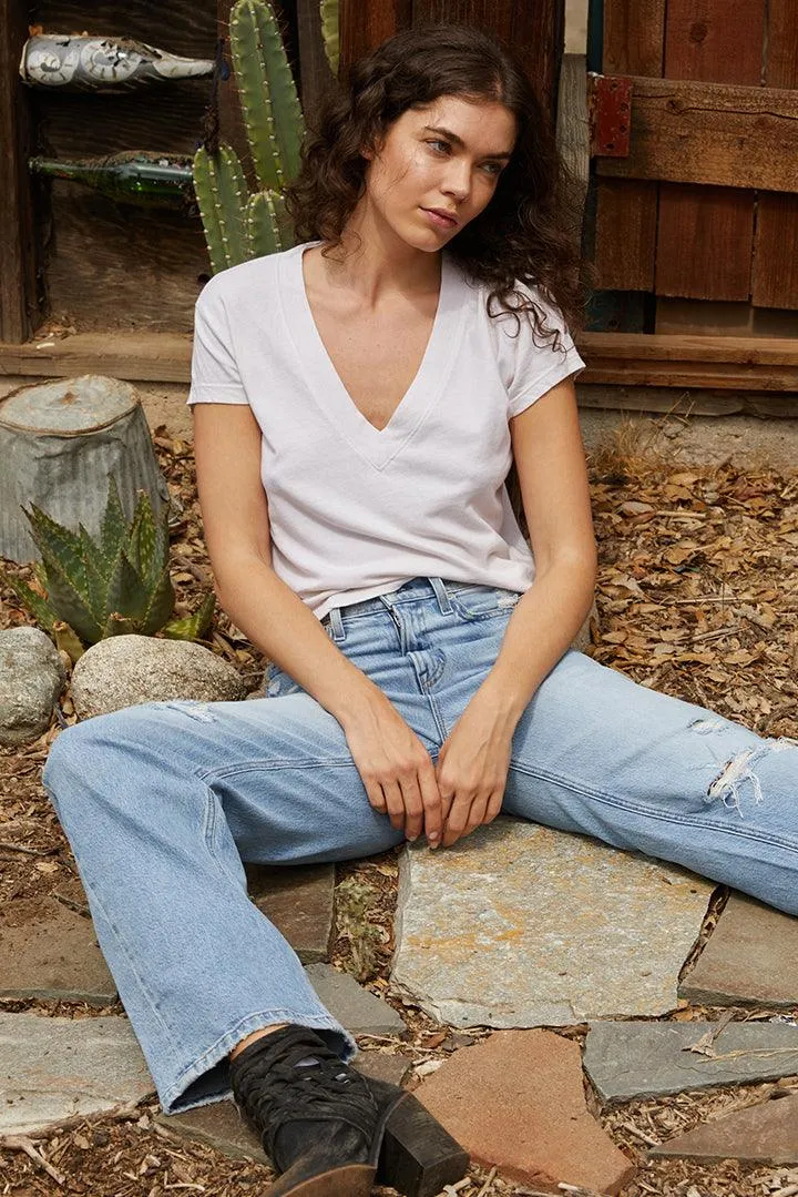 Perfect White Tee - Alanis V-neck