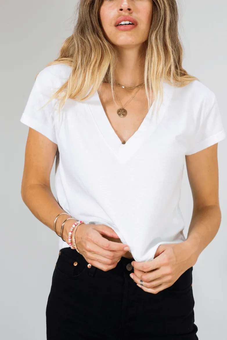 Perfect White Tee - Alanis V-neck
