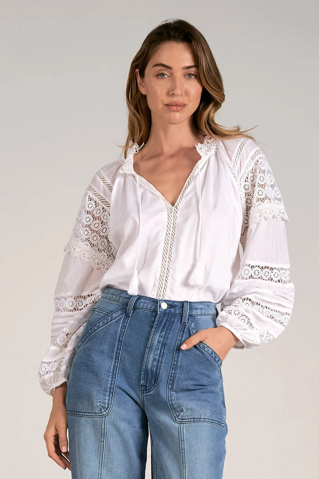 Petunia Peasant Top L/S