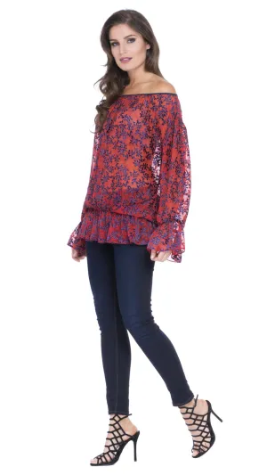Phoebe Blouson Peasant Top