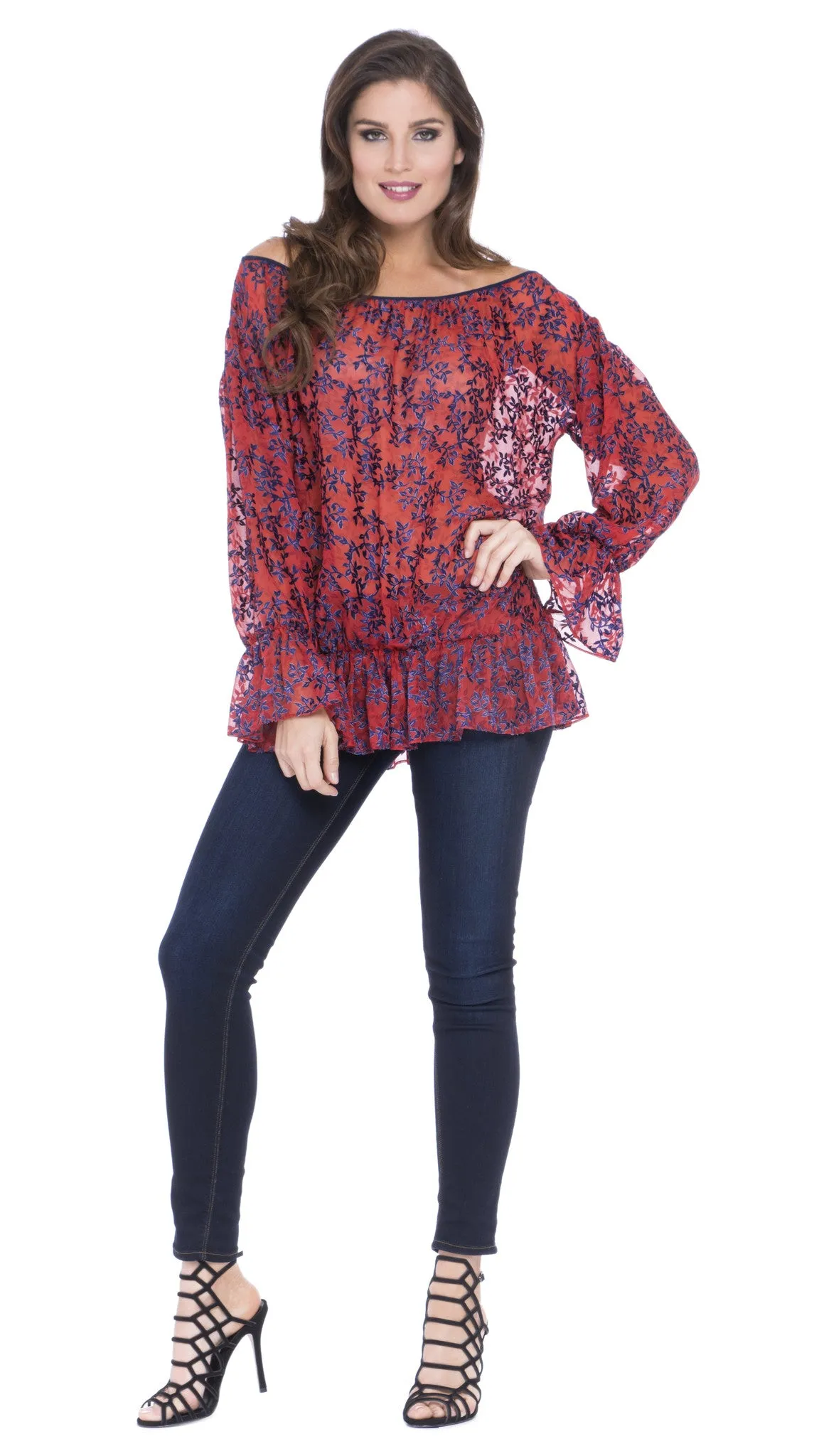 Phoebe Blouson Peasant Top