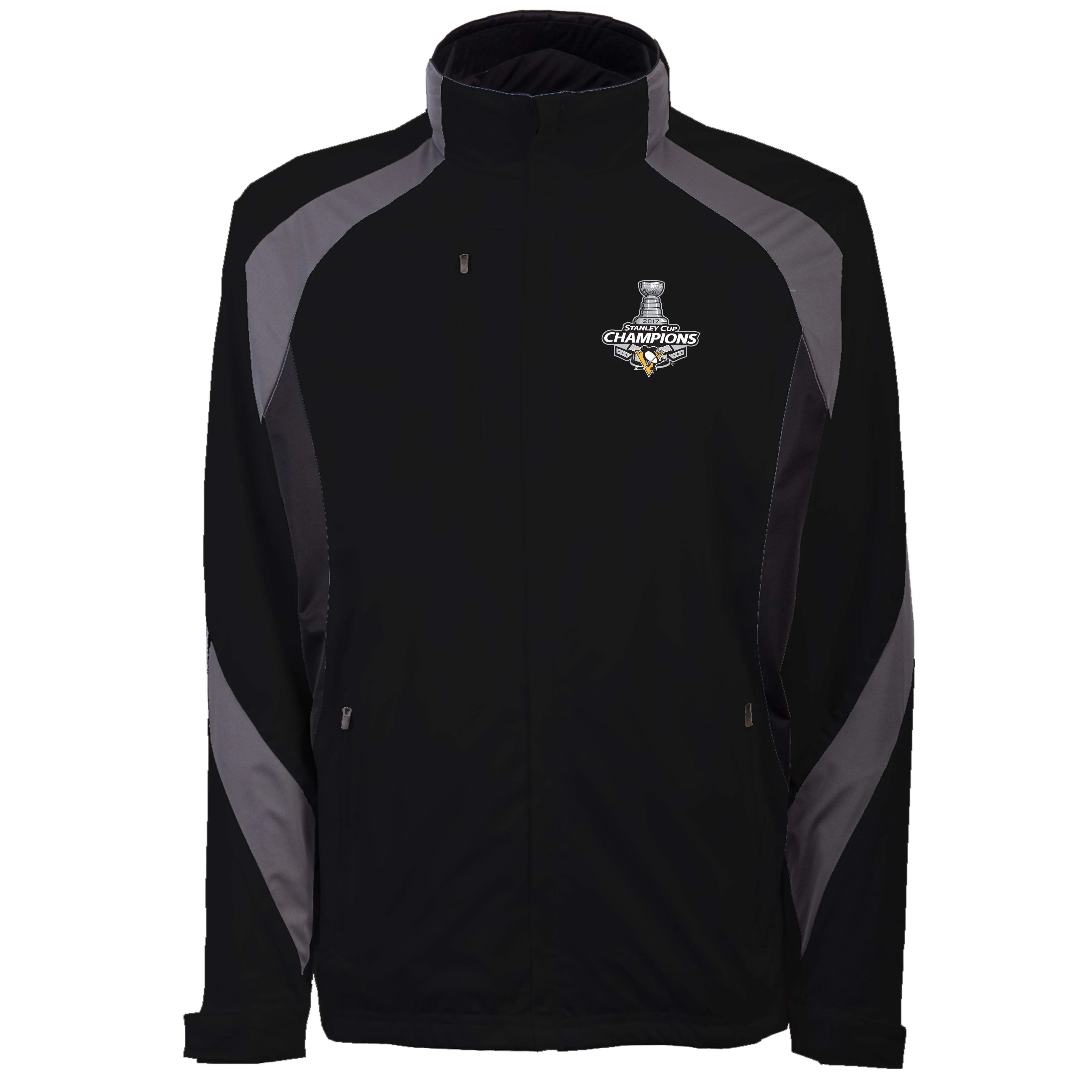 Pittsburgh Penguins Antigua 2017 Stanley Cup Champions Zip Up Slick Rain Jacket