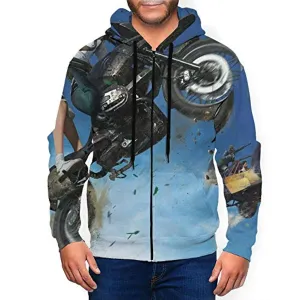 PUBG Hoodies - 3D Print Game PUBG Vehicle Zipper Jacket with Pockets