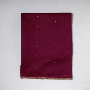 Purple - Traditional Chanderi Silk Handloom Precut Fabric (1.5 meter)